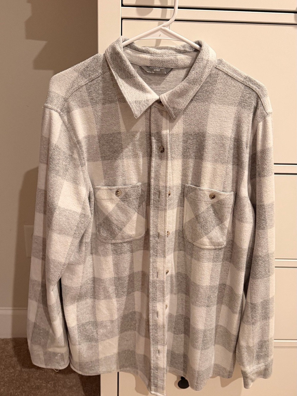 Buffalo David Bitton Women's Gray and White Plaid Button-Down Shirt